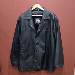 Leather topcoat by USA Leather